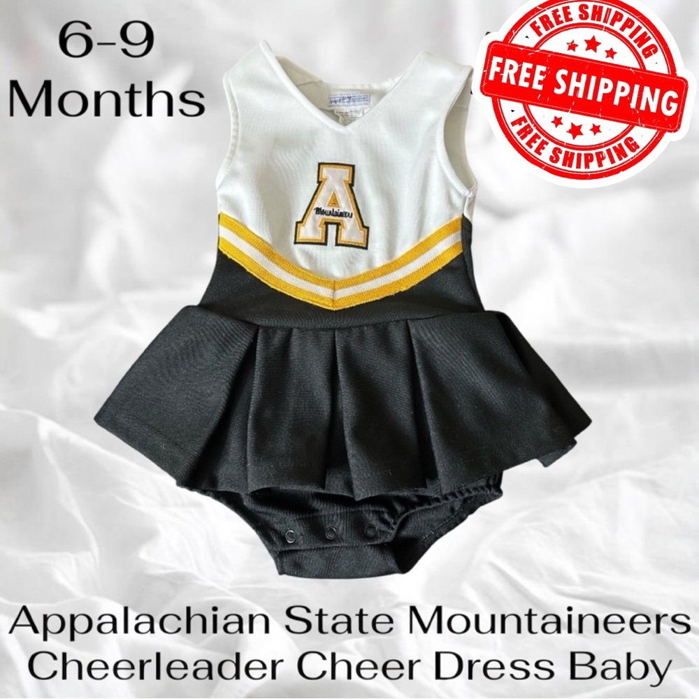 Appalachian State Mountaineers Cheerleader Cheer Dress Baby 6/9M FREE SHIPPING